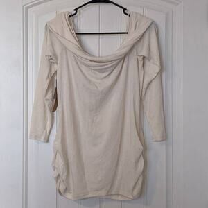 Rachel Rachel Roy Sweater Fold Over Ivory Off-the-shoulder Top 0x Career Cream‎